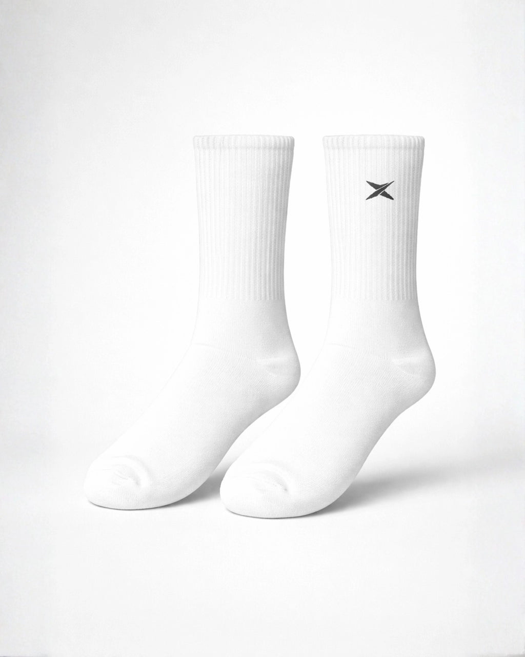 White Embroidered socks