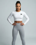 Long-Sleeve Crop Top
