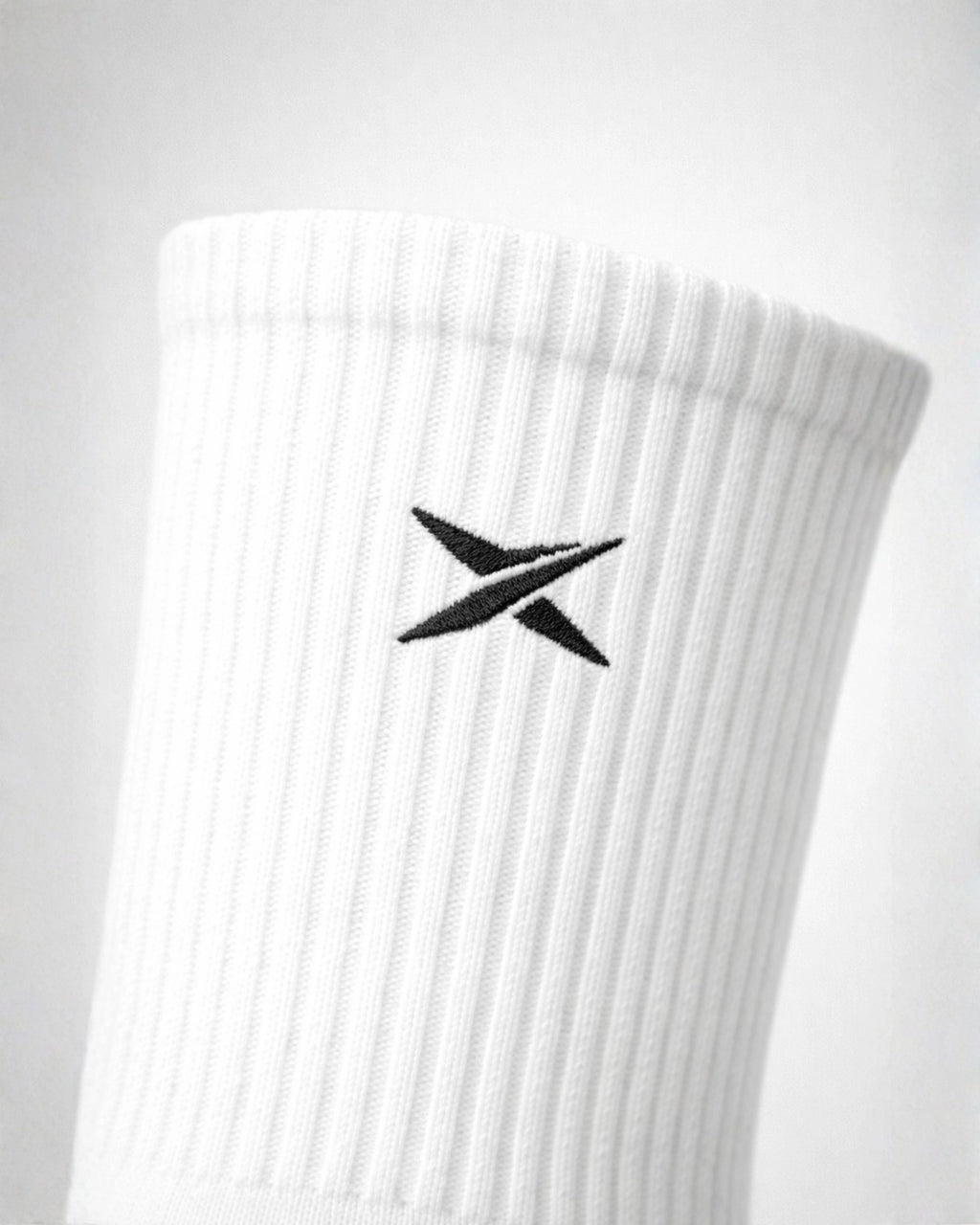 White Embroidered socks