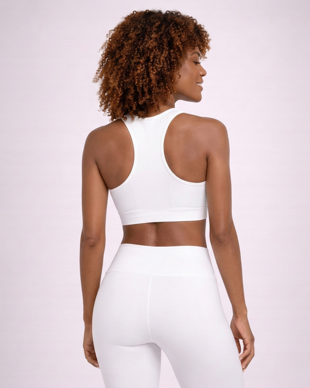 White Padded Sports Bra